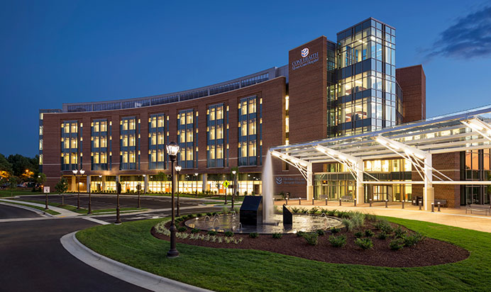 Moses Cone Hospital at night