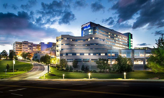 Geisinger medical center at dusk